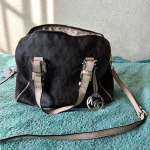 Michael Kors Black and Tan Women's Bag